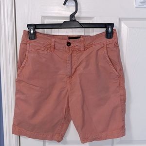 Salmon Pink 8” Khaki Shorts